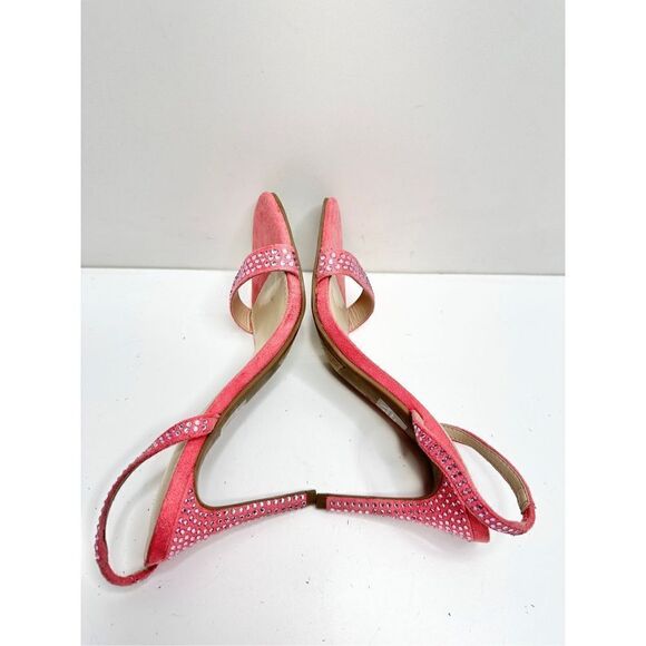 Marc Fisher Sandals Womens 9 Betila Open Toe Slingback Heels Rhinestone Accent - Picture 7 of 10